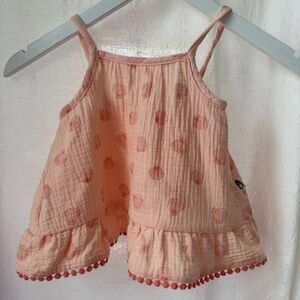 Rabbit + Bear 100% Organic Cotton Printed Tank sz 18T